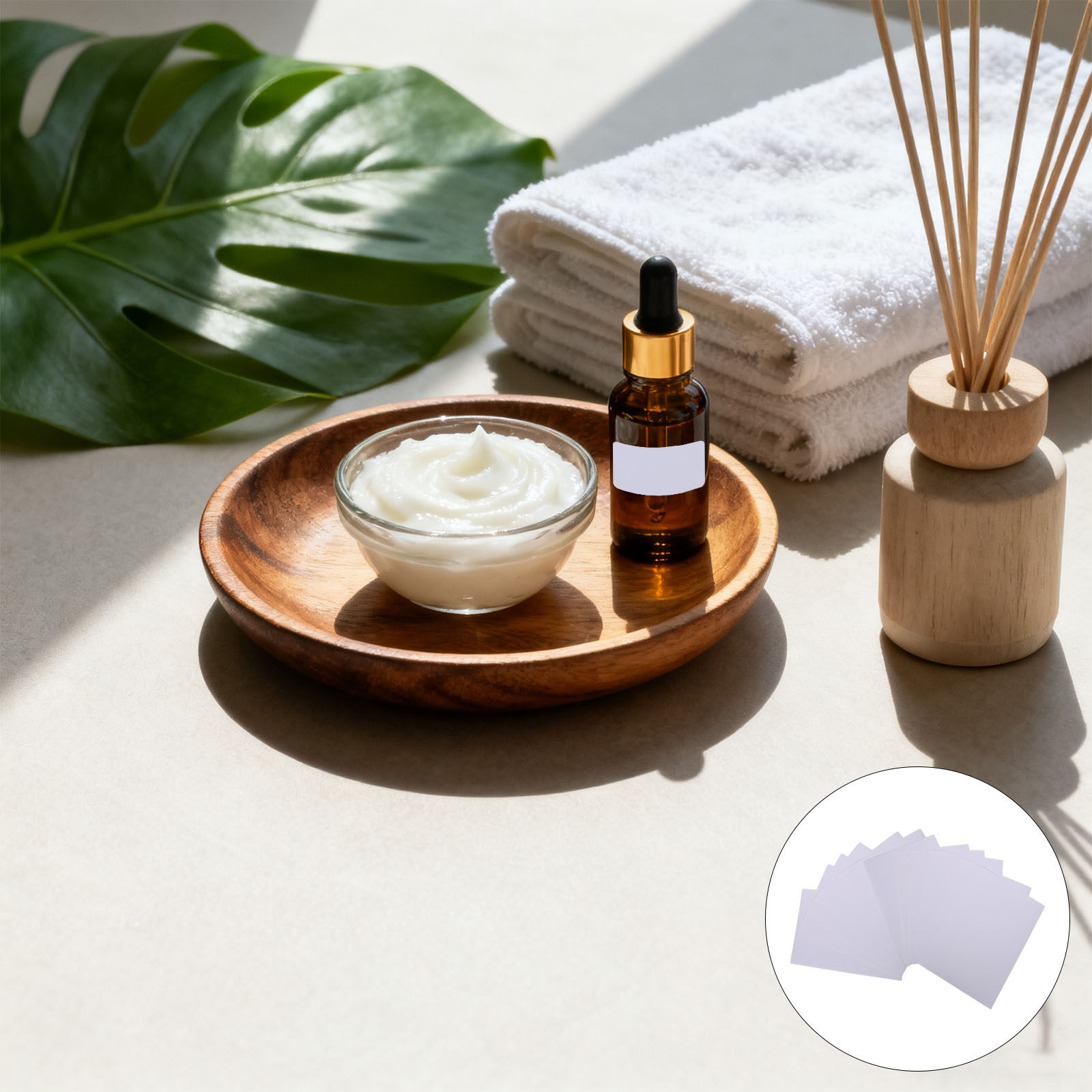 Essential Oils - 600 etiquetas adhesivas rectangulares, en blanco