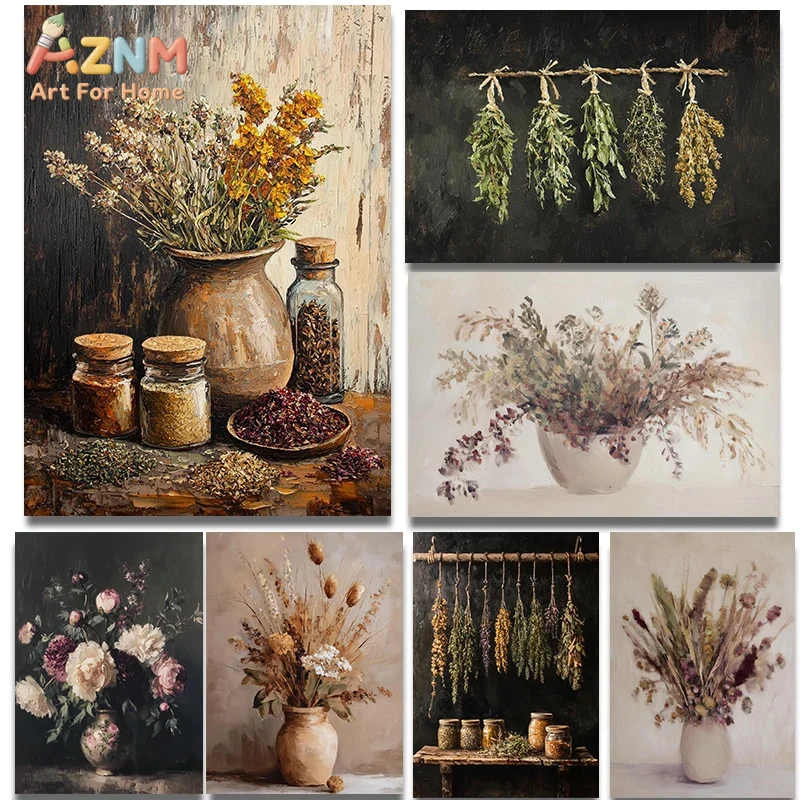 Dried Herbs - AZNM, cuadro en lienzo con motivos