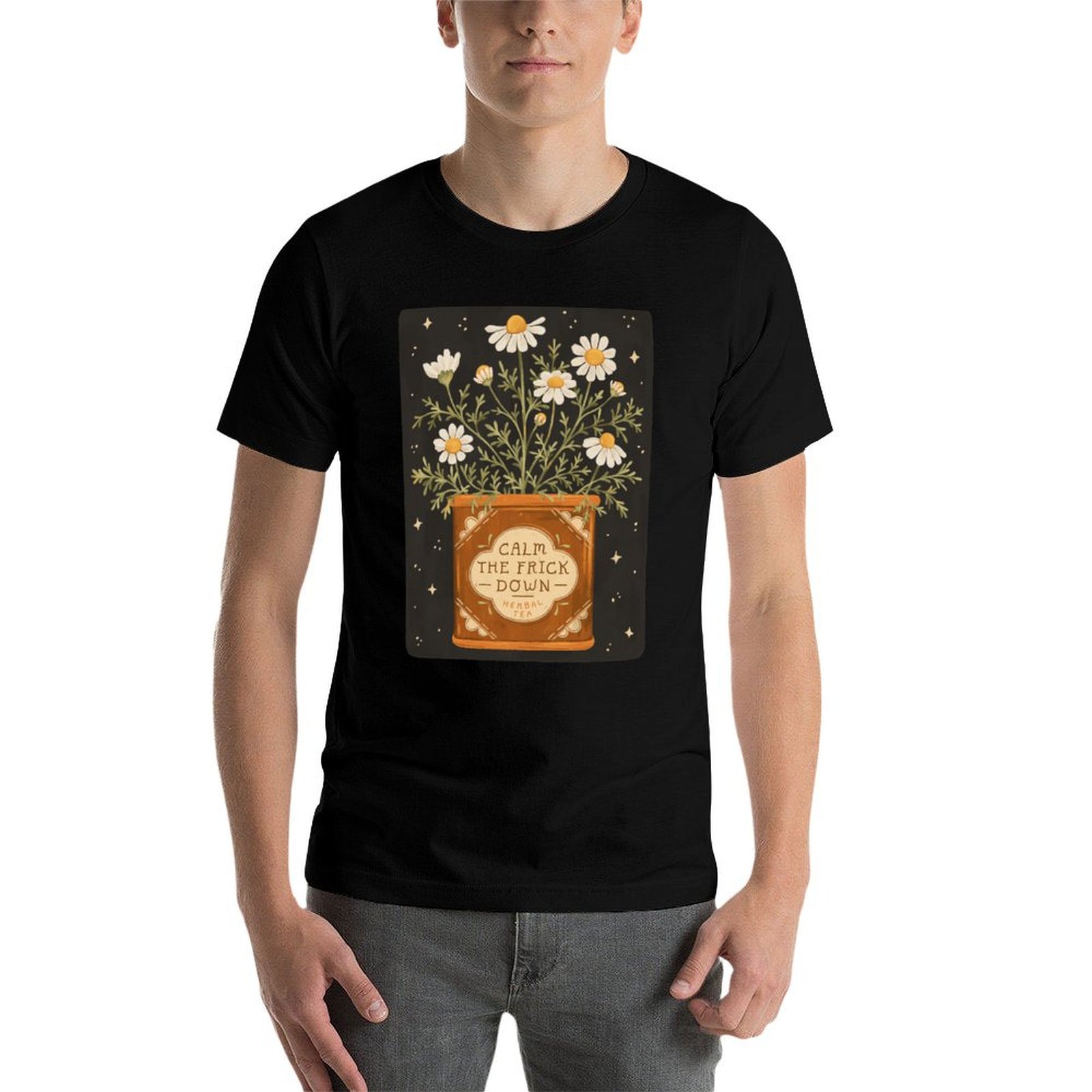 Camiseta de algodón con estamp - Chamomile Tea reseña y precio