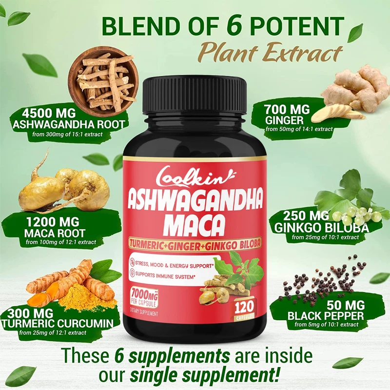Cápsulas de Ashwagandha y Maca - Ginger Tea reseña y precio