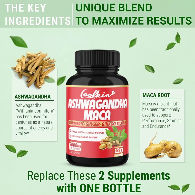 Cápsulas de Ashwagandha y Maca - Ginger Tea reseña y precio